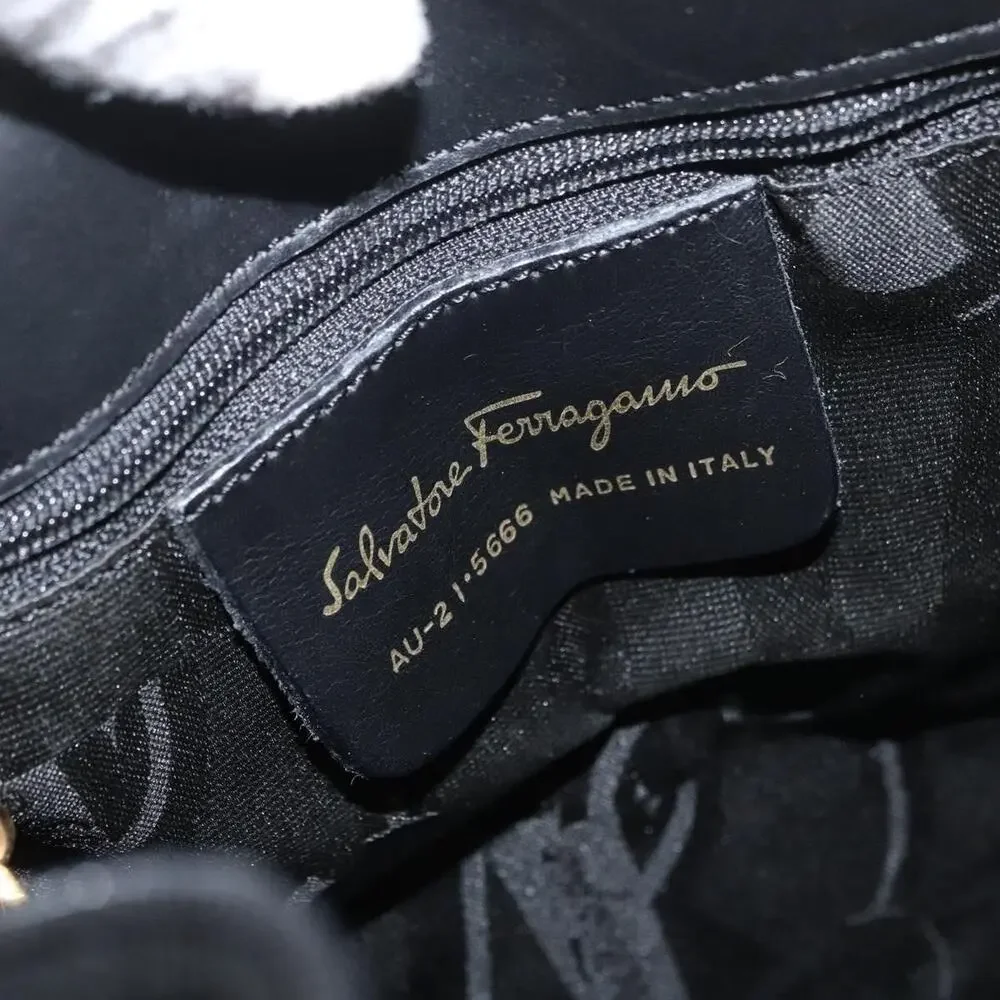 Salvatore Ferragamo Vara Chain Backpack Black